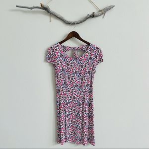 GAP Floral Tie Back Fit & Flare Dress